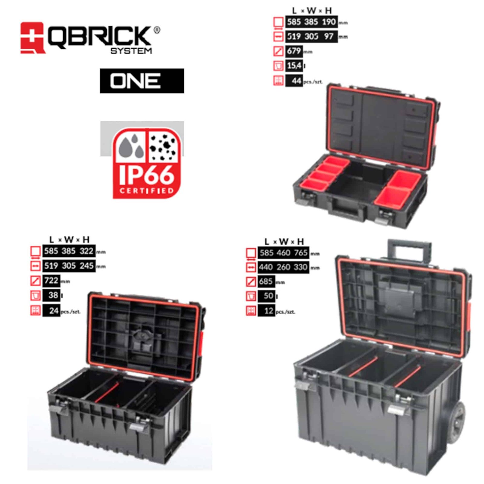 QBRICK ONE SET 3TMX ΕΡΓΑΛΕΙΟΦΟΡΟΣ ΤΡΟΧΗΛΑΤΟΣ - Image 2