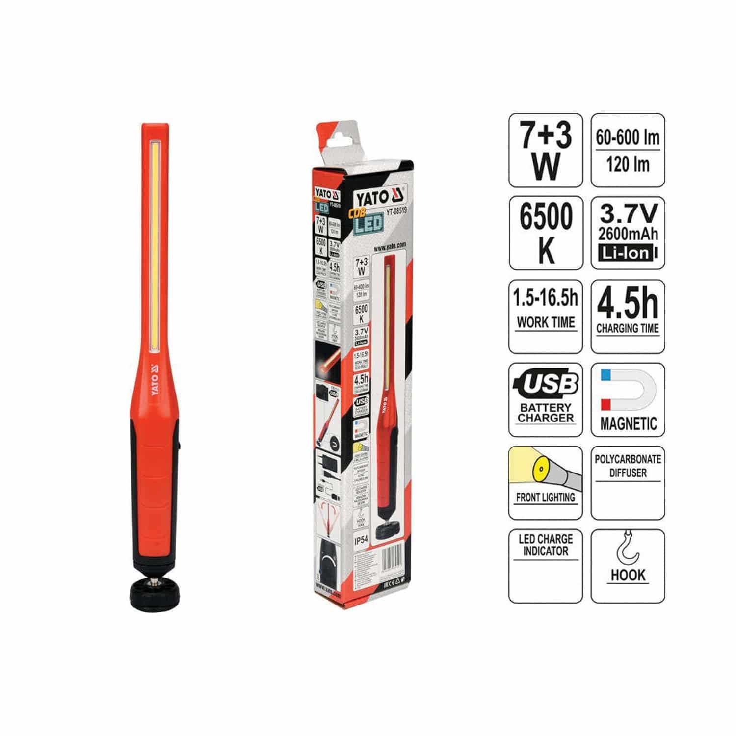 ΕΠΑΝΑΦΟΡΤΙΖΟΜΕΝΟΣ ΦΑΚΟΣ COBE LED 7W YT-08519
