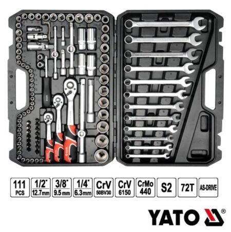 ΚΑΡΥΔΑΚΙΑ ΣΕΤ 1/2-3/8-1/4 111ΤΜΧ YT-38831 YATO