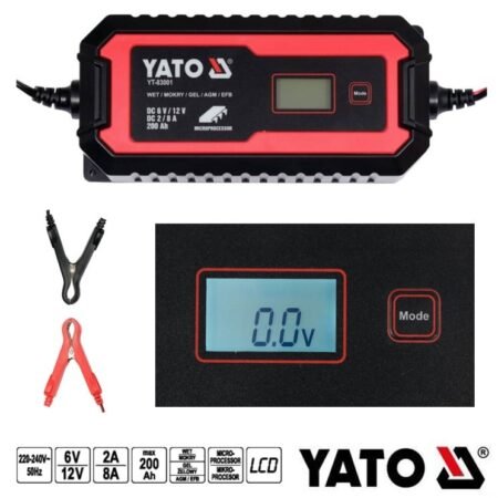 ΦΟΡΤΙΣΤΗΣ ΜΠΑΤΑΡΙΩΝ 6/2Α 12/8Α ΥΤ-83001 YATO