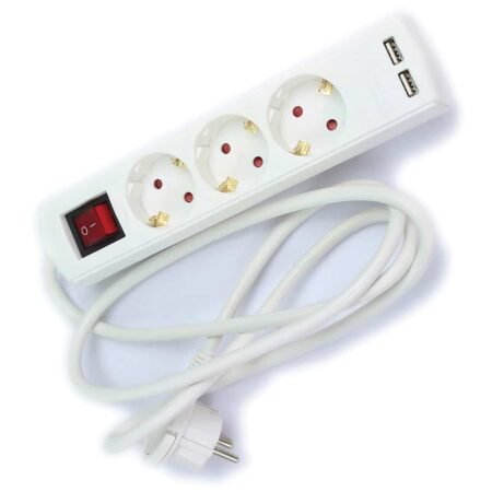 ΠΟΛΥΠΡΙΖΟ ΜΕ ΔΙΑΚΟΠΤΗ 3 ΘΕΣΕΩΝ + 2USB TAYG