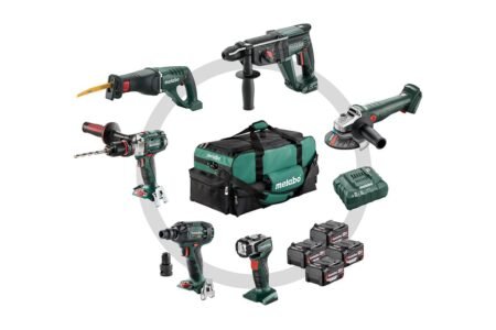 Metabo 18 V Combo ΣΕΤ Μπαταρίας 6.1 SB 18 LTX + KH 18 LTX 24 + W 18 L 9-125 Quick + ASE 18 LTX + SSW 18 LTX 300 BL + ULA 14.4-18