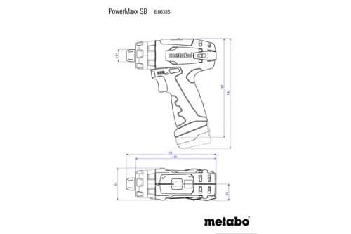 Κρουστικό Δραπανοκατσάβιδο Μπαταρίας PowerMaxx SB Basic Metabo 12 Volt 6.00385.50 - Image 2