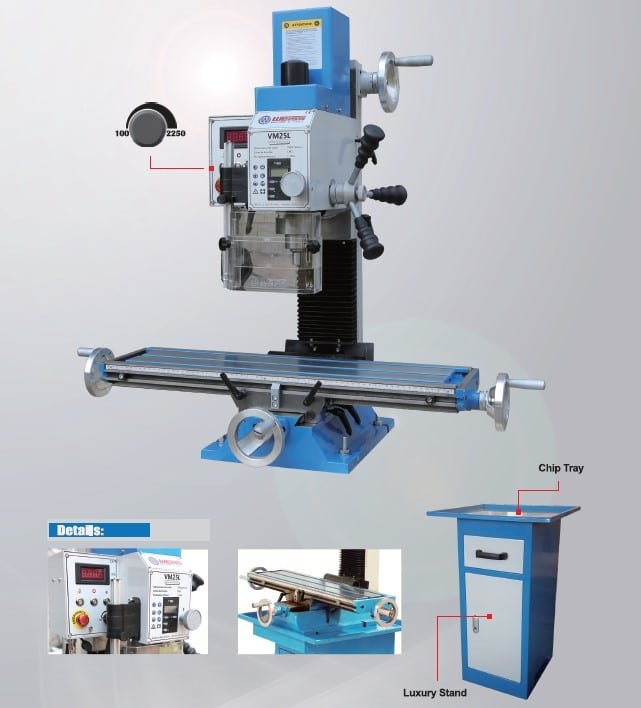 ΦΡΕΖΟΔΡΑΠΑΝΟ WEISS VML25 L 125kgr ΠΑΓΚΟΥ WITH DRO 3AXXIS
