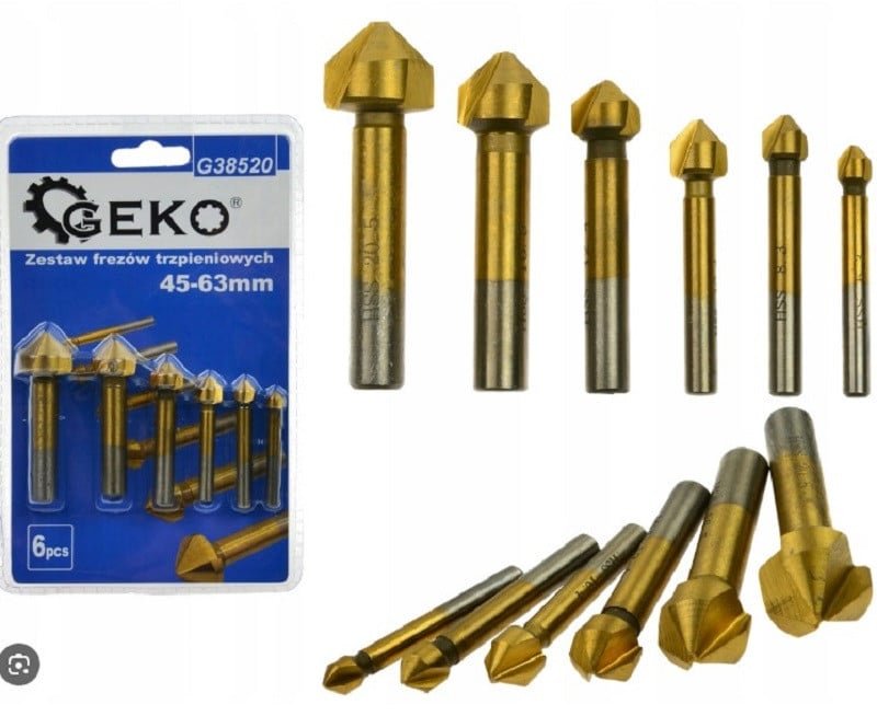 Σετ 6 ΦΡΕΖΕΣ ΜΕΤΑΛΛΟΥ ΤΙΤΑΝΙΟΥ 45-63mm, GEKO G38520 - Image 3