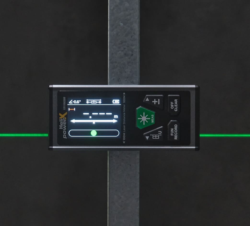 ΑΠΟΣΤΑΣΙΟΜΕΤΡΟ LASER DUALSABER GREEN 100/200Μ HELIX POWER 151100200 - Image 6