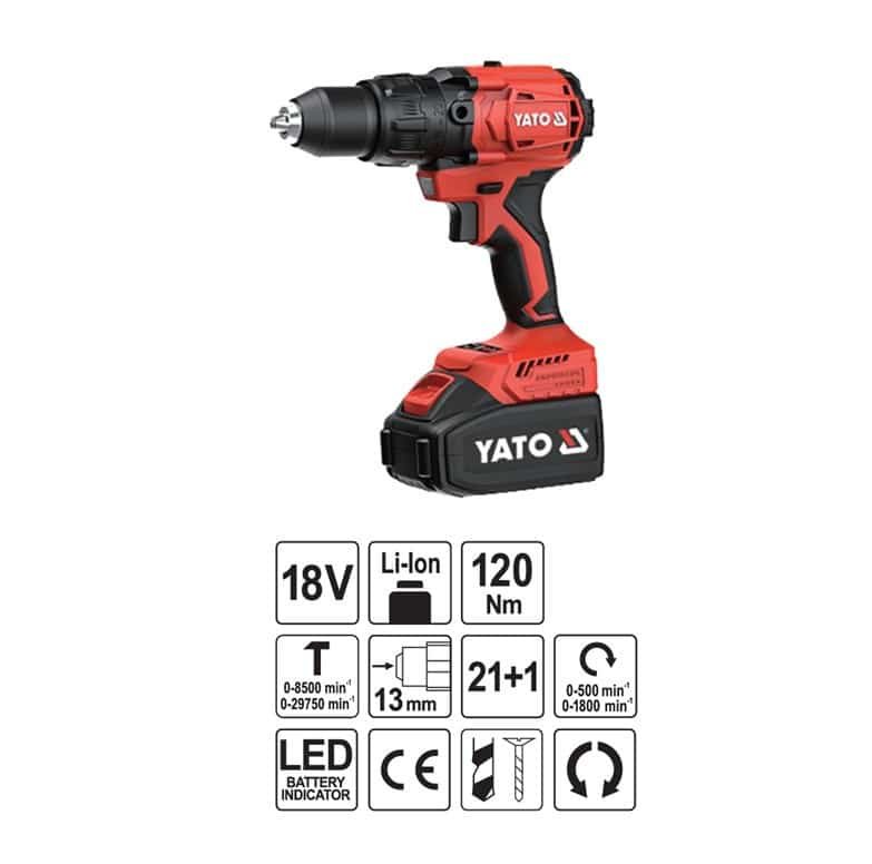 COMBO DYNAMIC ΣΕΤ ΔΡΑΠΑΝΟΚΑΤΣΑΒΙΔΟ 120Nm + ΠΑΛΜΙΚΟ + 2Χ4Ah + ΤΣΑΝΤΑ 20100200 ΥΑΤΟ - Image 2