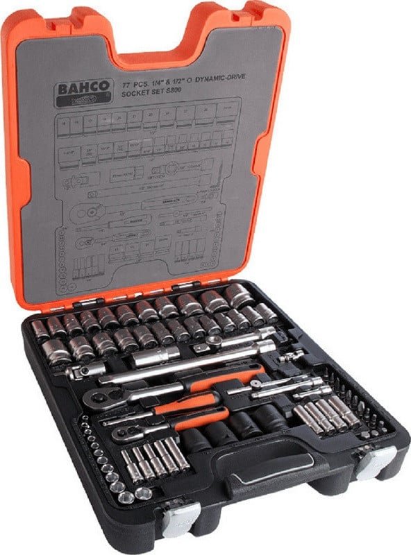 Bahco ΣΕΤ Καστάνια με Καρυδάκια 14" & 12" 77τμχ