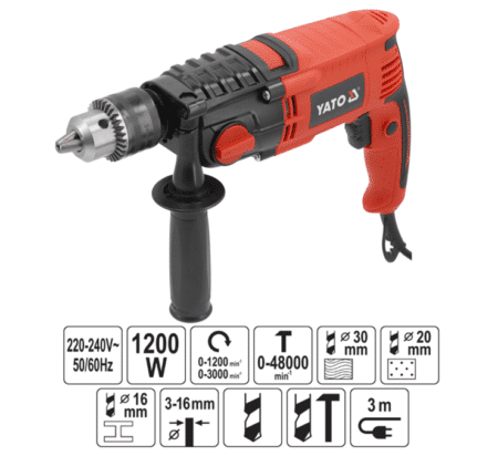 ΗΛΕΚΤΡΙΚΟ ΚΡΟΥΣΤΙΚΟ ΔΡΑΠΑΝΟ 1200W YT-82045 YATO