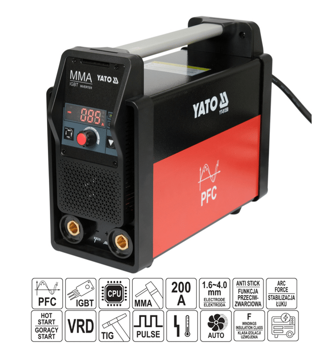 ΜΗΧΑΝΗ MMA/LIFT TIG PULSE 200A INVERTER YT-81358 ΥΑΤΟ