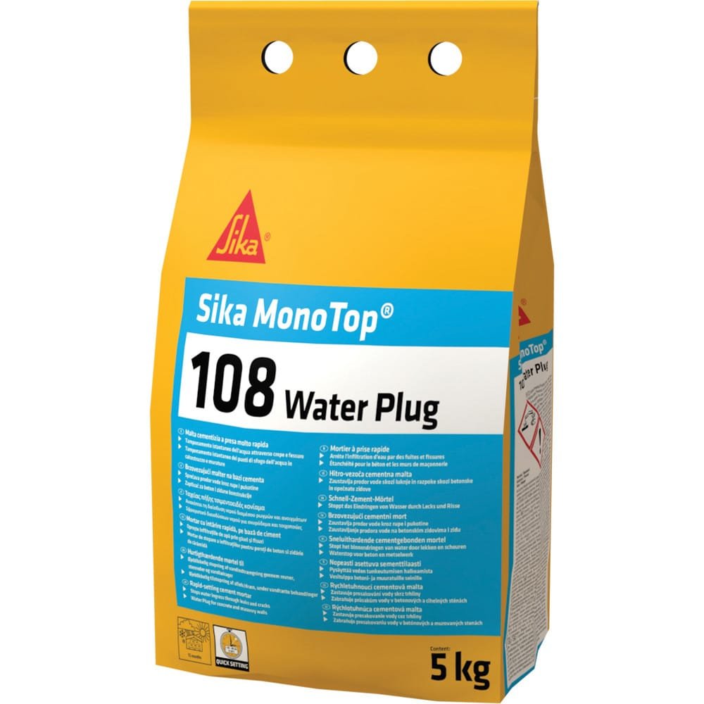 ΥΠΕΡ ΤΑΧΥΠΗΚΤΟ ΣΦΡΑΓΙΣΤΙΚΟ ΔΙΑΡΡΟΩΝ Sika MonoTop®-108 WaterPlug