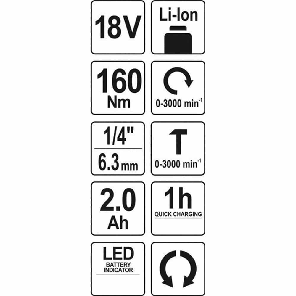 YT-82800 ΠΑΛΜΙΚΟ ΚΑΤΣΑΒΙΔΙ ΜΠΑΤΑΡΙΑΣ 18V1Χ2Αh YATO - Image 3