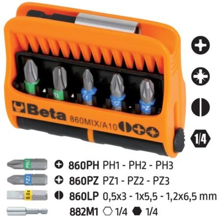 Κασετίνα 10 μύτες 1/4" B008600900
