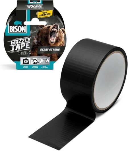 ΥΦΑΣΜΑΤΙΝΗ ΤΑΙΝΙΑ ΜΑΥΡΗ GRIZZLY BLACK 0.33 Χ 50ΜΜ Χ 10Μ BISON