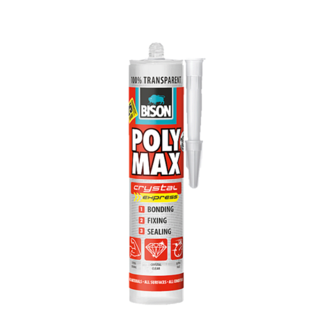 ΚΟΛΛΑ ΣΦΡΑΓΙΣΤΙΚΗ ΔΙΑΦΑΝΗ EXPRESS 300GR BISON POLY MAX HIGH TACK