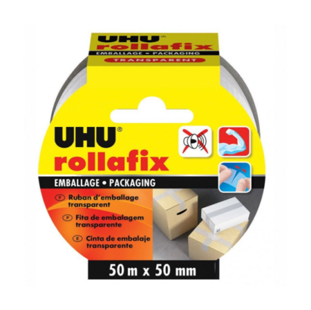 ΑΘΟΡΥΒΗ ΤΑΙΝΙΑ ΣΥΣΚΕΥΑΣΙΑΣ ΚΑΦΕ ROLLAFIX 50MX50MM UHU