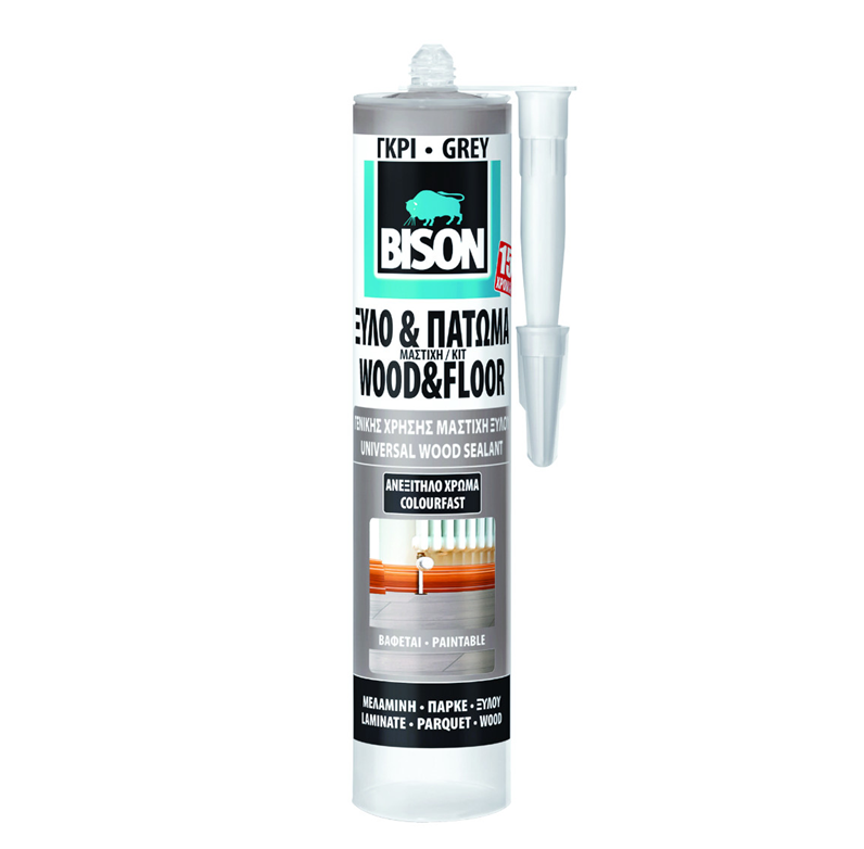 ΑΚΡΥΛΙΚΗ ΜΑΣΤΙΧΗ WOOD SEALANT ΣΚΟΥΡΟ ΓΚΡΙ 300ml NL12 BISON