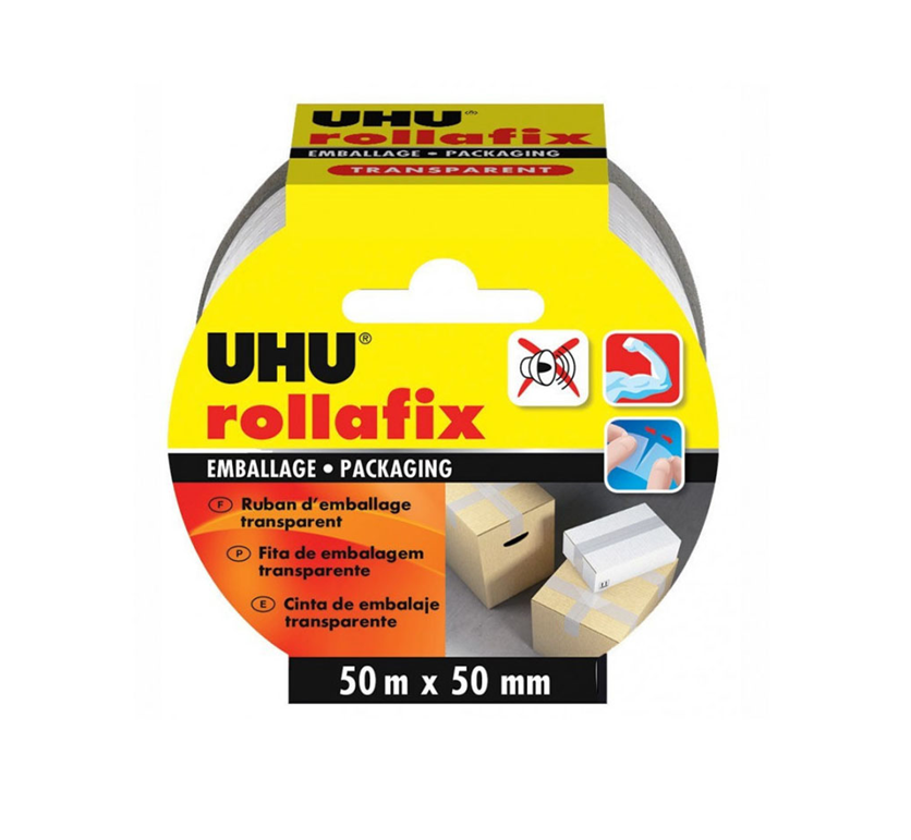 ΑΘΟΡΥΒΗ ΤΑΙΝΙΑ ΣΥΣΚΕΥΑΣΙΑΣ ΔΙΑΦΑΝΗ ROLLAFIX 50MX50MM UHU